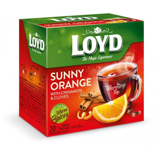 Чай LOYD согревающий - апельсин, корица и гвоздика.