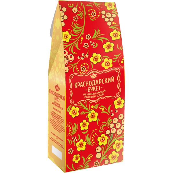 Чай Краснодарский Букет, черный крупнолистовой, 75г.